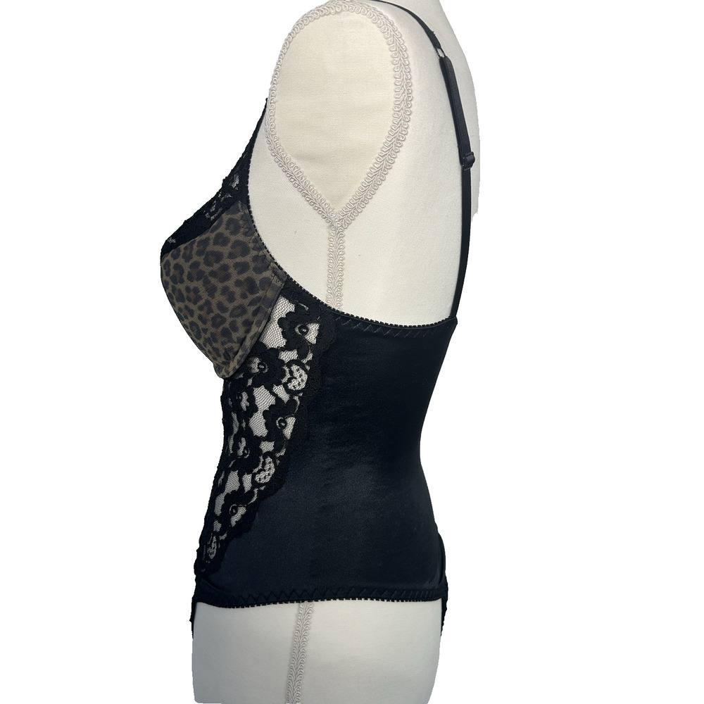 Vintage Victoria's Secret Gold Label Black Lace Bodysuit REN Fare Size 34D - Picture 4 of 8